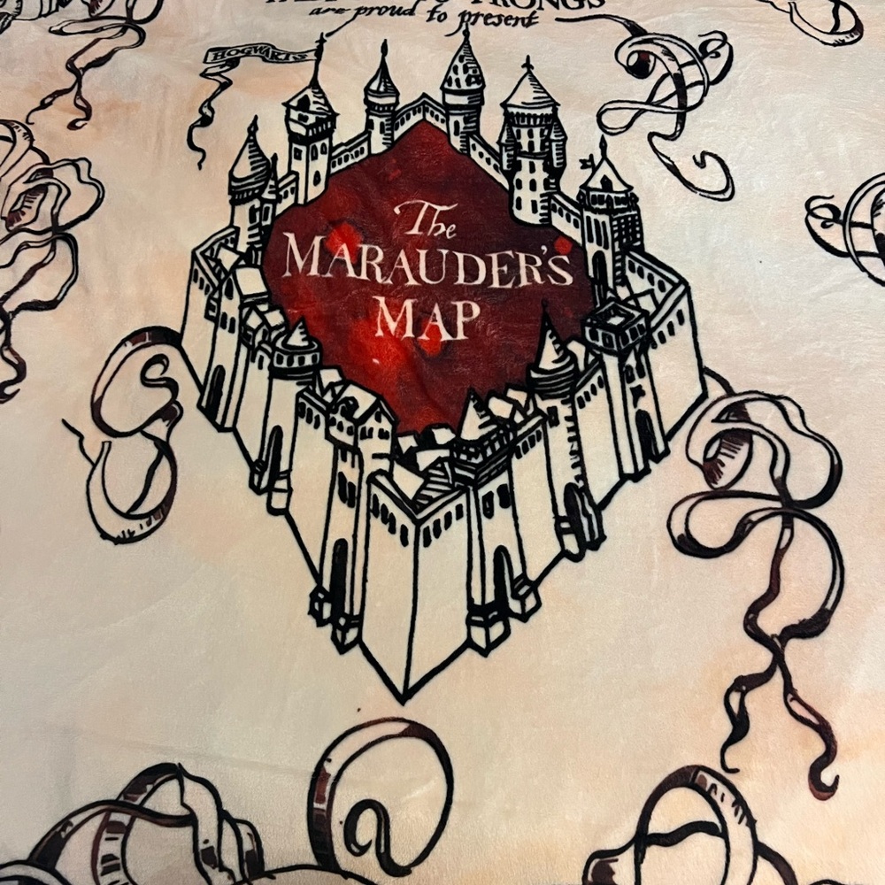 Marauder's Map Decorative Throw
